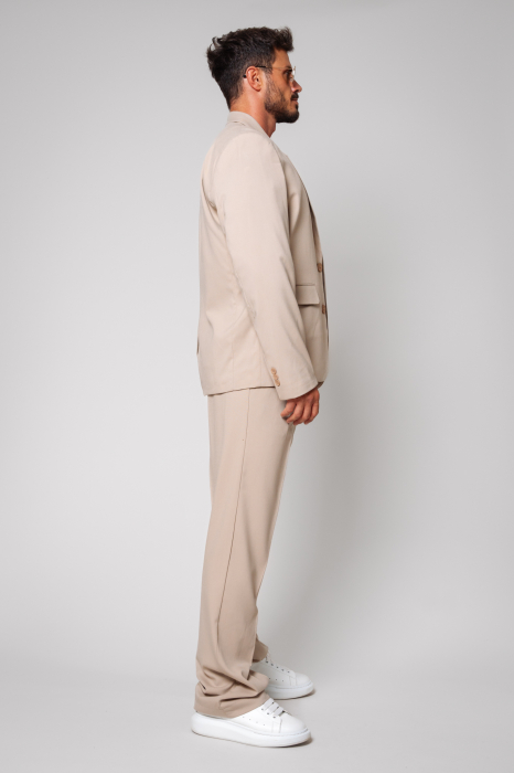 Costum Oversized sacou si pantalon lung Cream [2]