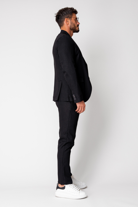 Ralph linen jacket and long pants suit Black New [3]