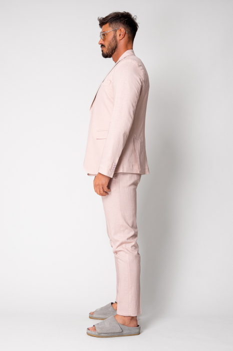 Ralph linen jacket and long pants suit Light Rose New [3]