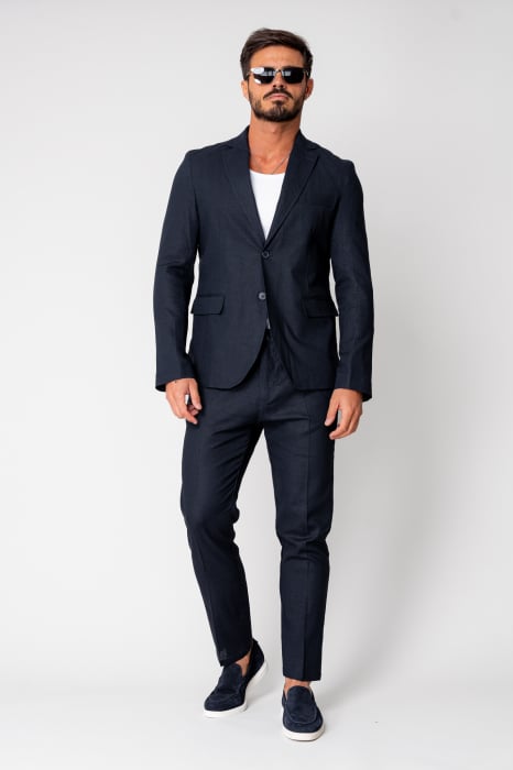 Ralph linen jacket and long pants suit Navy New [2]