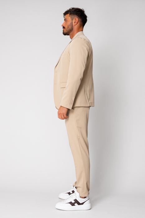 Costum sacou si pantalon lung Beige [3]
