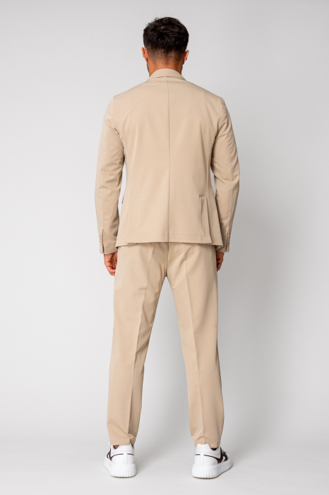 Costum sacou si pantalon lung Beige [4]