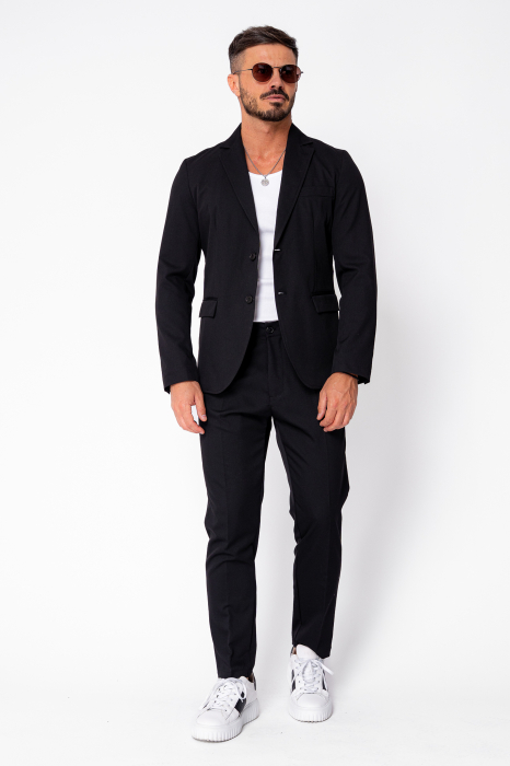 Jacket and long pants suit Black [2]