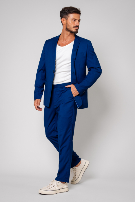Costum sacou si pantalon lung Dark Blue [2]