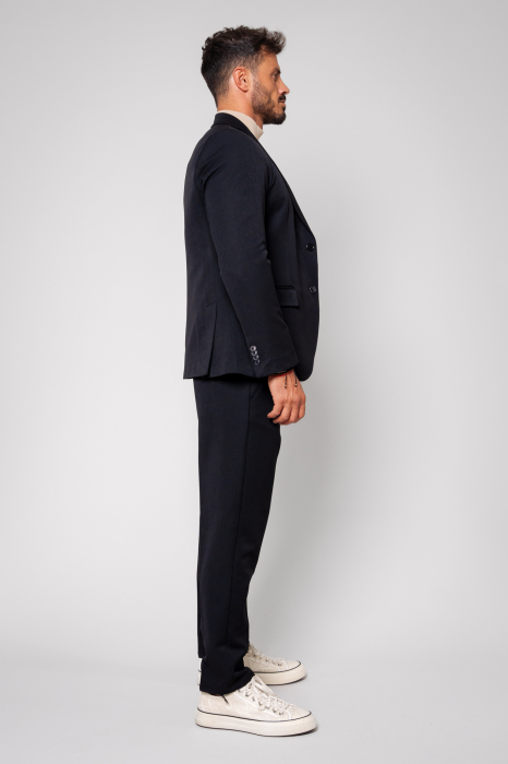 Jacket and long pants suit  Black [2]
