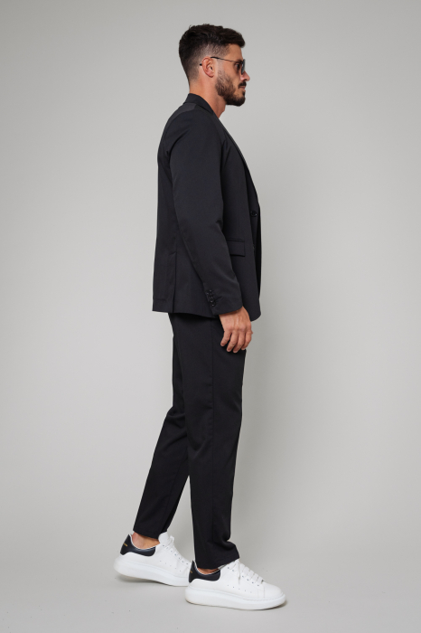 Costum sacou si pantalon lung Black [2]