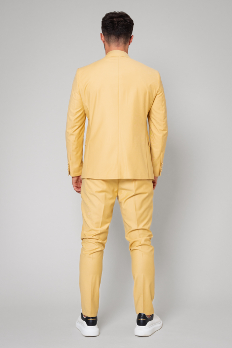 Costum sacou si pantalon lung Light Yellow [3]