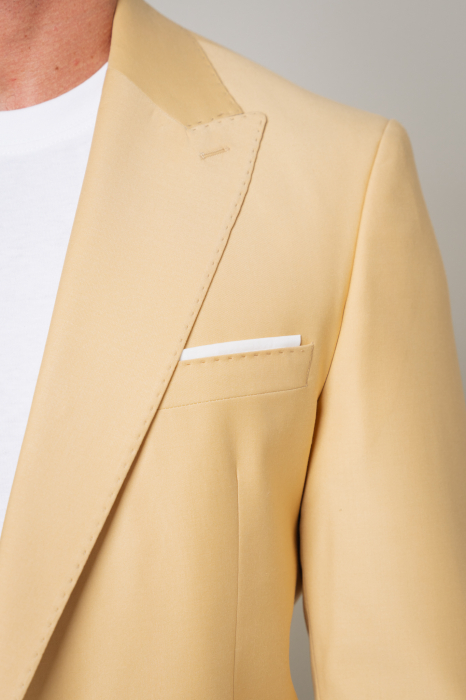Costum sacou si pantalon lung Light Yellow [4]