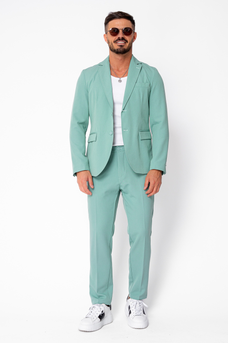 Jacket and long pants suit Mint Green [2]