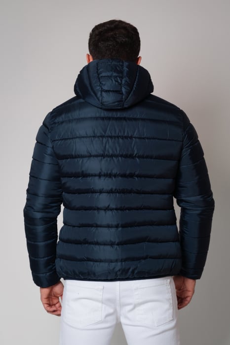 Geaca cu 2 fete fermoar si gluga Navy [5]