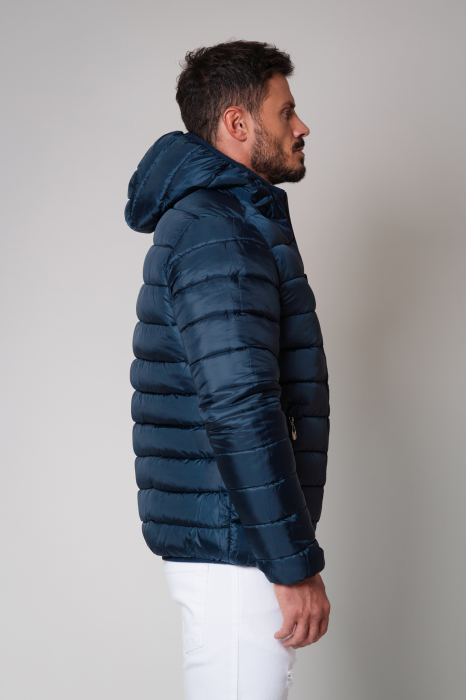 Geaca cu 2 fete fermoar si gluga Navy [4]