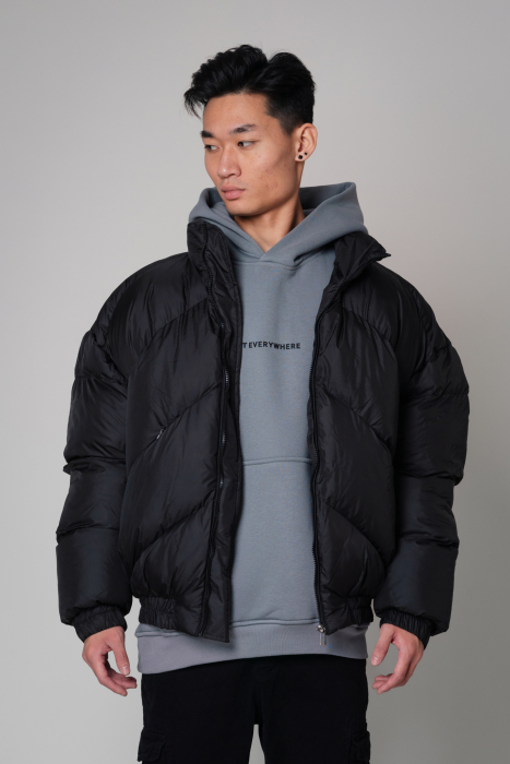 Geaca cu fermoar Oversized Black [2]