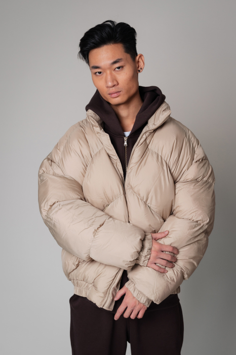 Jacket Zip-Up Oversized Light Beige [2]