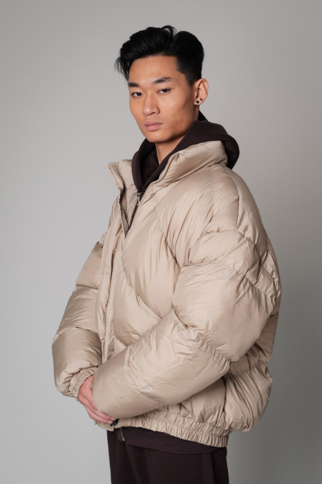 Jacket Zip-Up Oversized Light Beige [3]