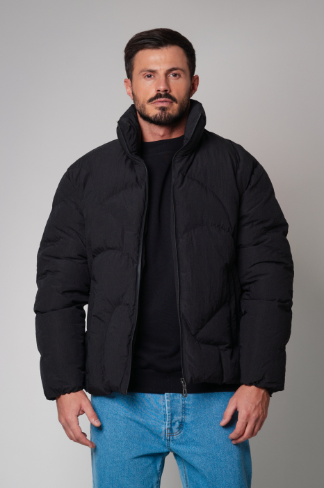 Zip-up jacket without hood Black [2]