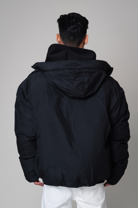 Geaca cu fermoar si gluga Huge Oversized Black [4]