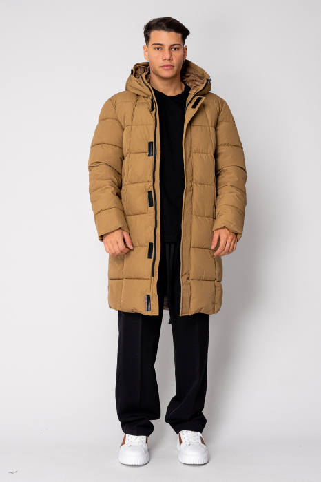 Long zip-up jacket Brown I [4]