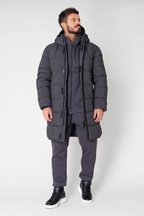 Long zip-up jacket Grey Anthracite [2]