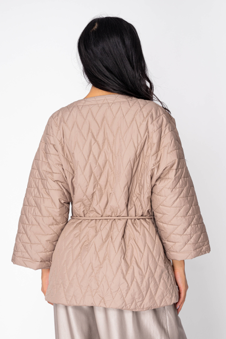 Geaca subtire cu cordon Beige [3]