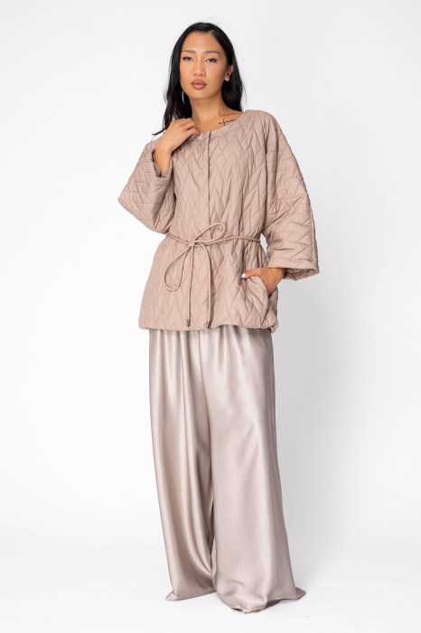 Geaca subtire cu cordon Beige [5]