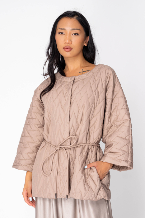 Geaca subtire cu cordon Beige