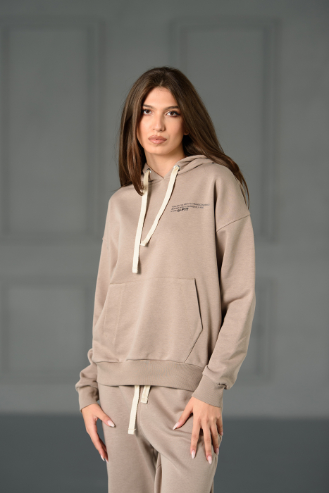 Hanorac Easy-Fit Oversized Warm Taupe [1]