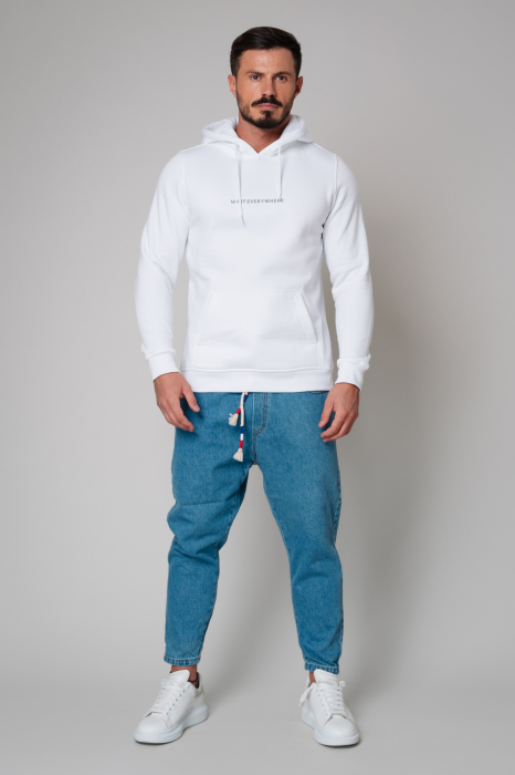 Hanorac Heavy cu gluga White [5]