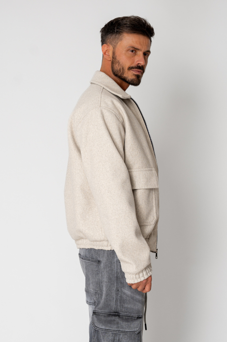 Jacheta cu fermoar Beige [3]