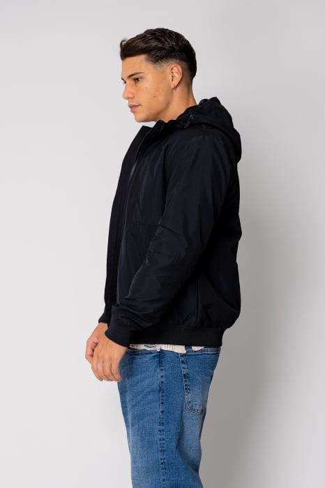 Zip-up Hooded Jacket Black [2]