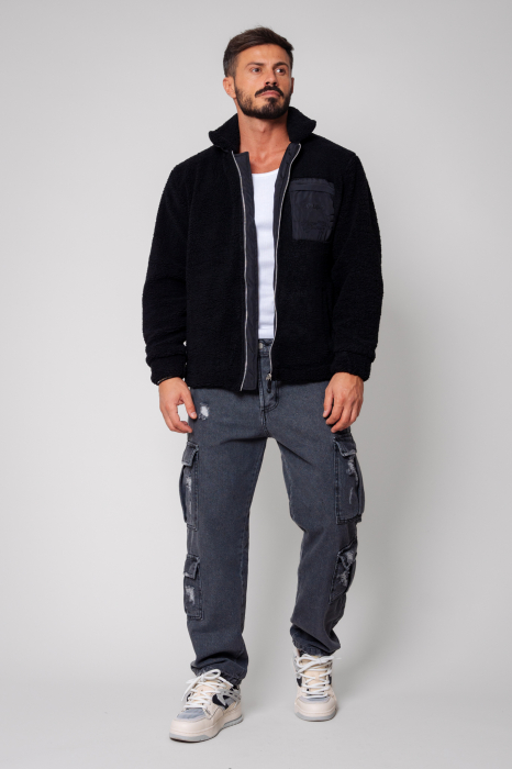 Black padded zipper jacket [4]