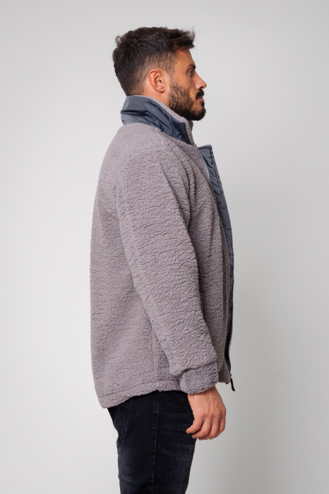 Jacheta plusata cu fermoar Grey [2]