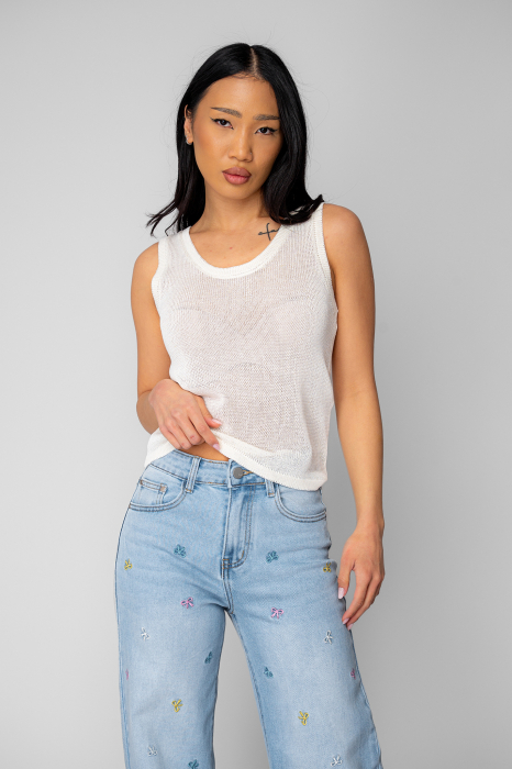 Maiou dama tricotat Off White [4]