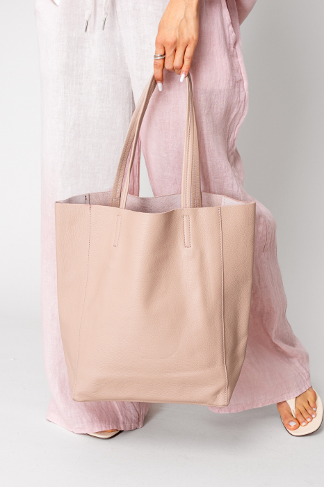 Geanta shopper piele naturala Rose [3]