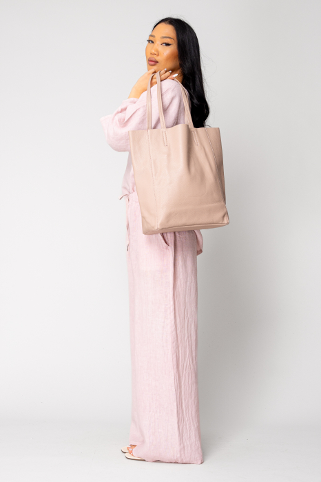 Geanta shopper piele naturala Rose [7]