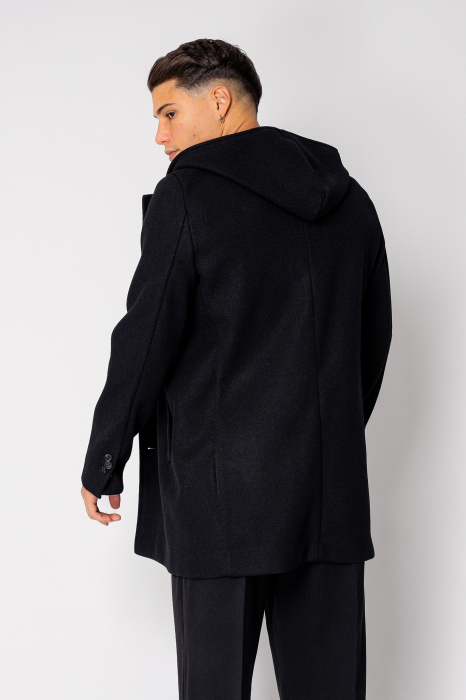 Long Coat with hood Black [3]