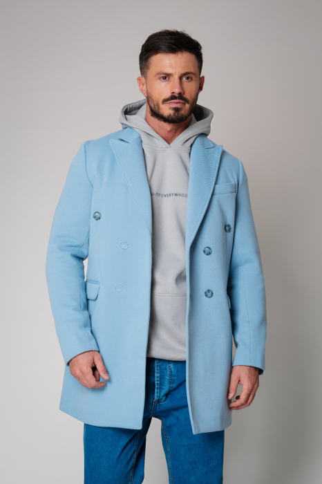Palton cu nasturi Sky Blue [2]