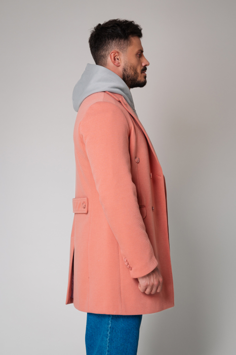 Coat with Buttons Coral [3]