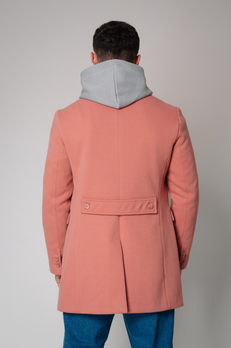 Coat with Buttons Coral [4]