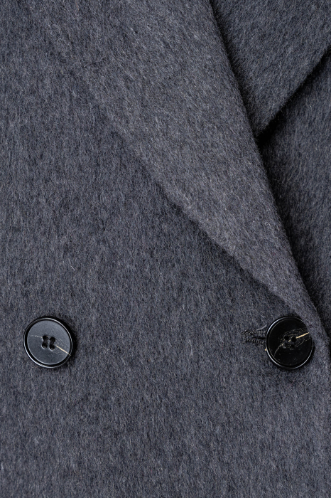 Palton scurt Handmade din Lana, Grey Anthracite [5]
