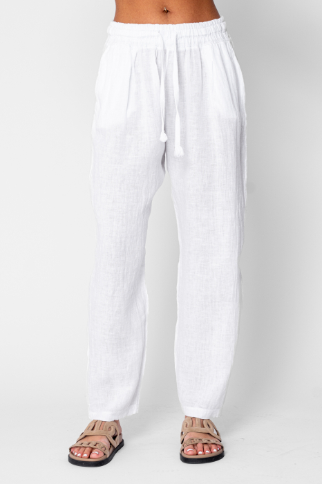100% long boyfriend pants in White [2]