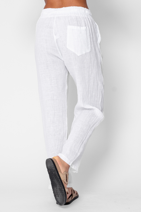 100% long boyfriend pants in White [5]