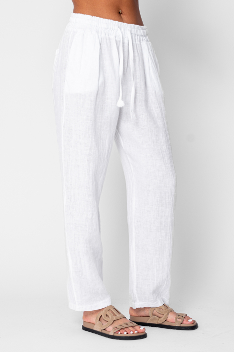 100% long boyfriend pants in White [3]