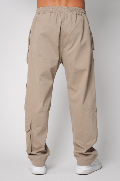 Taupe Long Cargo Pants [3]