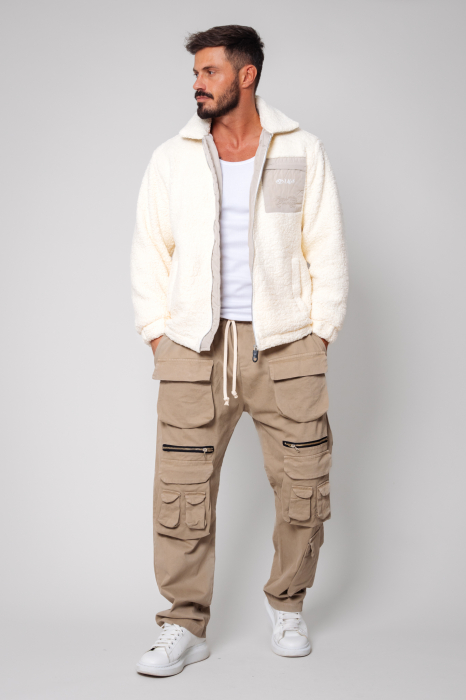 Taupe Long Cargo Pants [4]