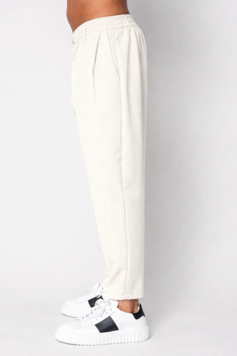 Pantalon lung conic cu tur lasat Off White [2]