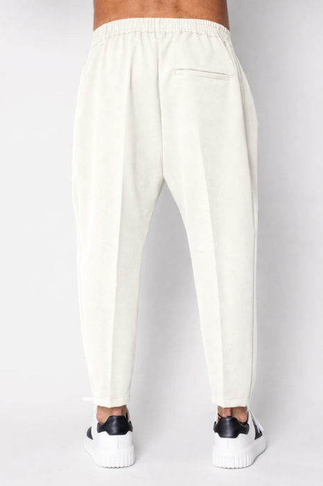 Pantalon lung conic cu tur lasat Off White [3]
