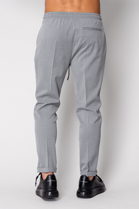 Pantalon lung cu snur Grey [3]