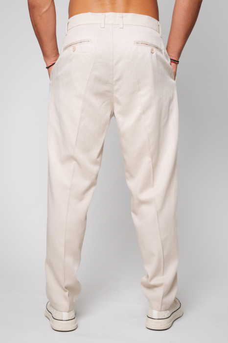 Linen long pants Light Beige [5]