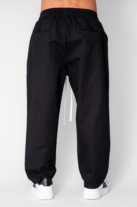 Pantalon lung drept cu buzunare Black [3]