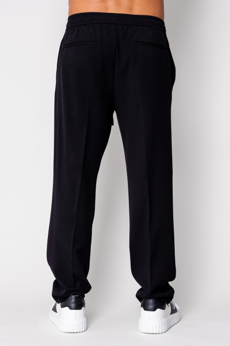 Pantalon lung drept cu snur Black [3]